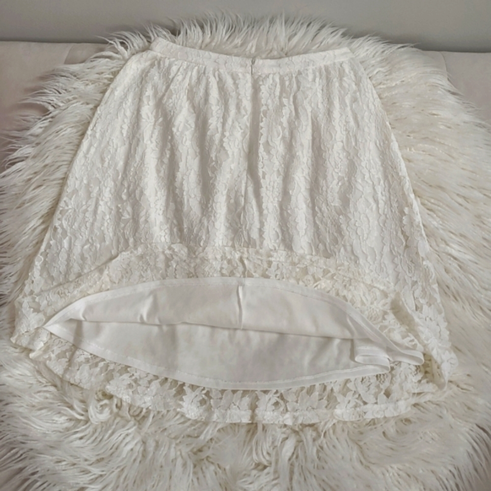 DOWNEAST White Skirt Lace Size Small 4 / 6 - Picture 6 of 7